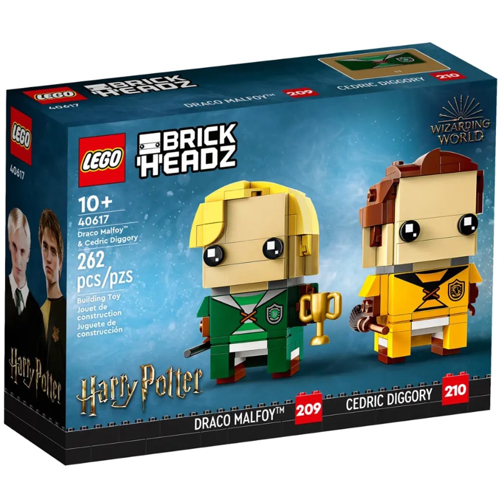 LEGO 40554 BrickHeadz Harry Potter Draco Malfoy and Cedric Diggory Building Toy Set Image 1