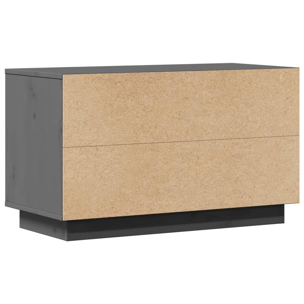 vidaXL Single Door Single Shelf Grey Solid Pine Wood TV Cabinet Image 7