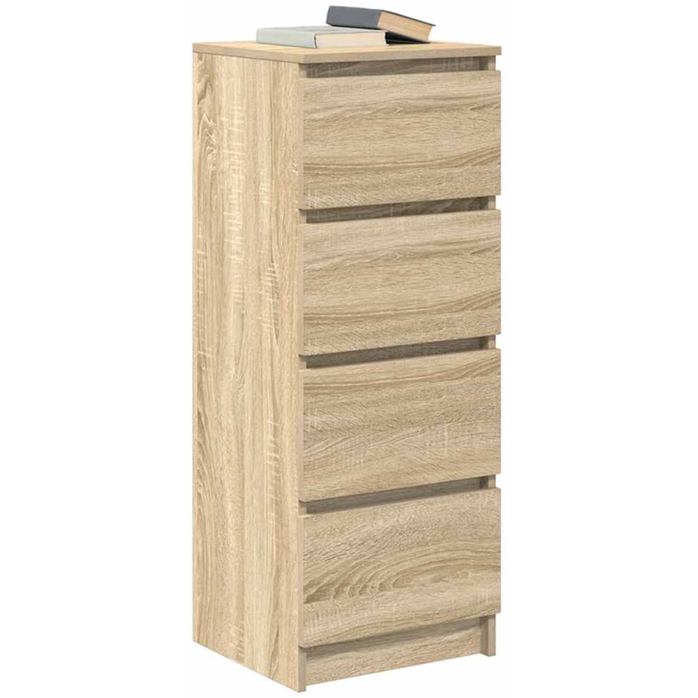 vidaXL 4 Drawer Sonoma Oak Sideboard Image 3