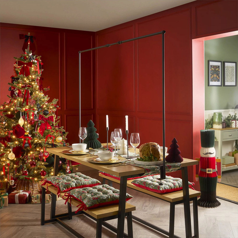 Samuel Alexander Black Metal Extendable Christmas Table Display Pole 130 to 195cm Image 2