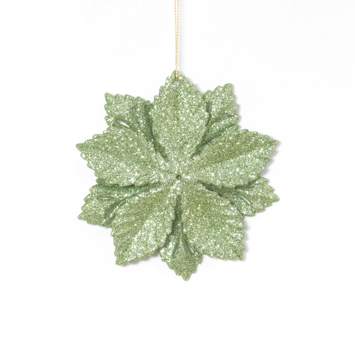 Fern Poinsettia Decoration Green Image 2