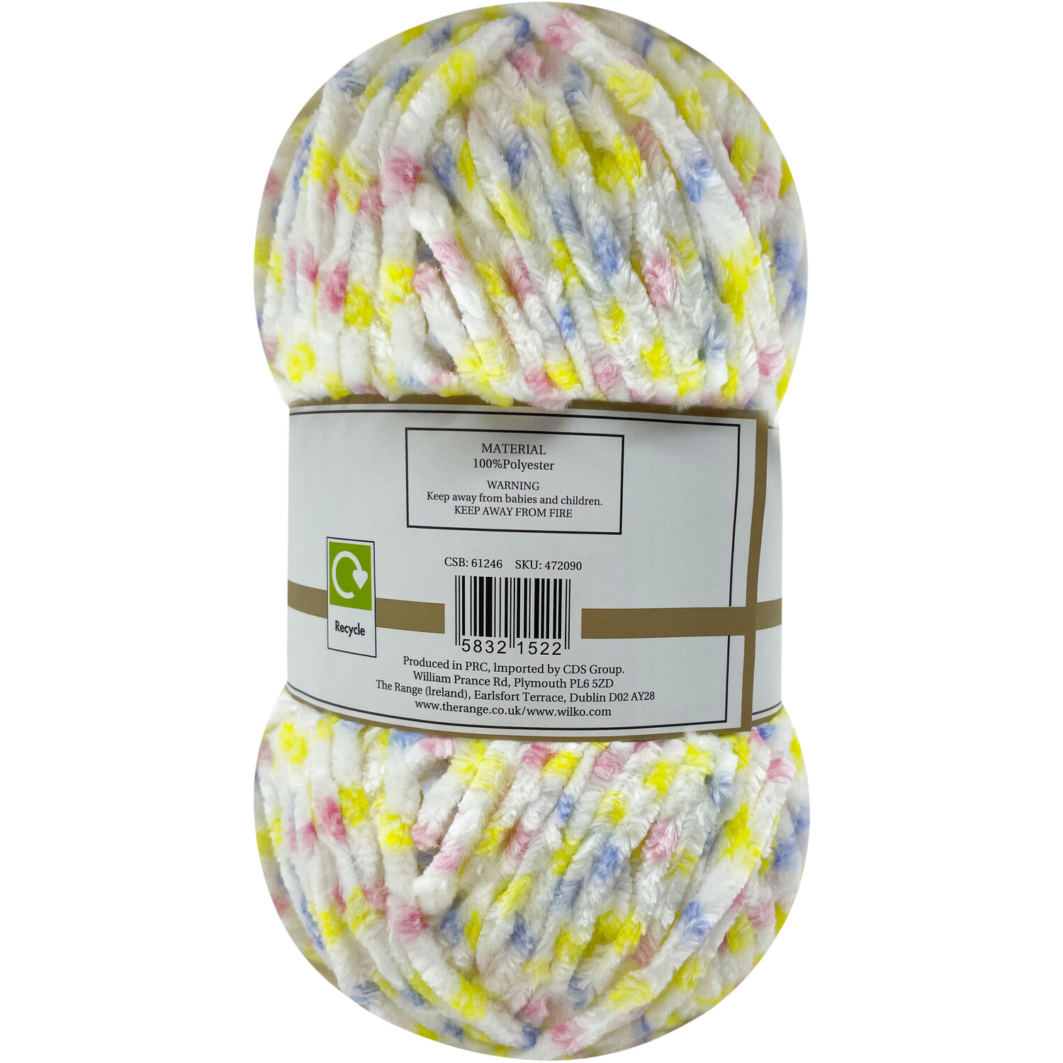 Bright Colours Multi Chenille Yarn Image 3