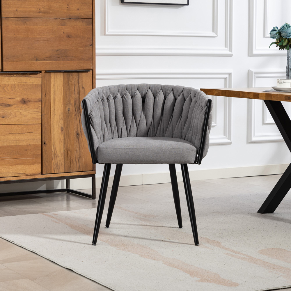 Artemis Home Aneta Set of 2 Grey Dining Chairs Image 3