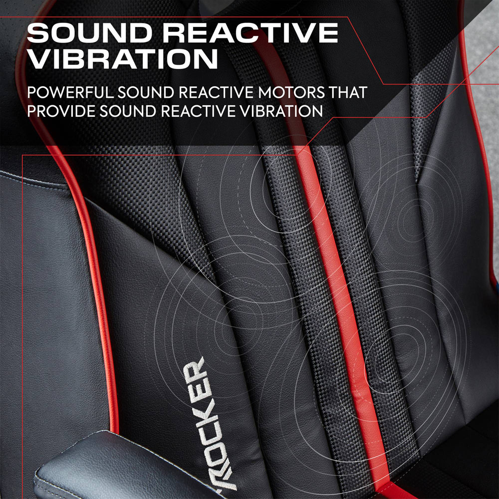 X Rocker Torque 2.1 Red Stereo Audio Console Gaming Chair with Vibration Image 5