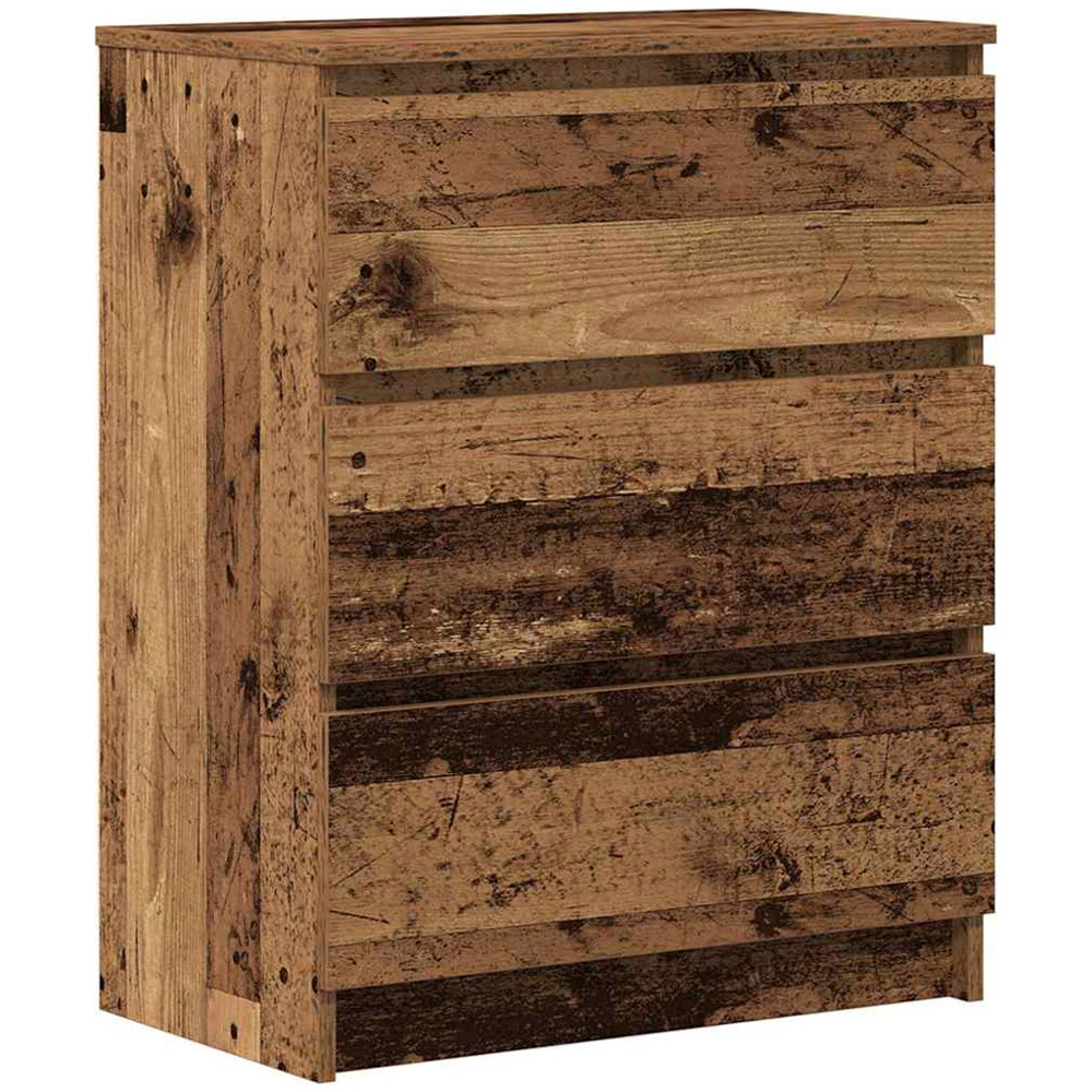 vidaXL 3 Drawer Old Wood Small Sideboard Image 2