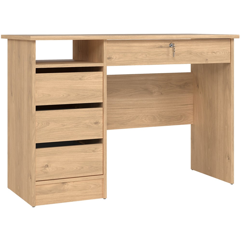 Florence Function Plus 4 Drawer Desk Jackson Hickory Oak Image 2