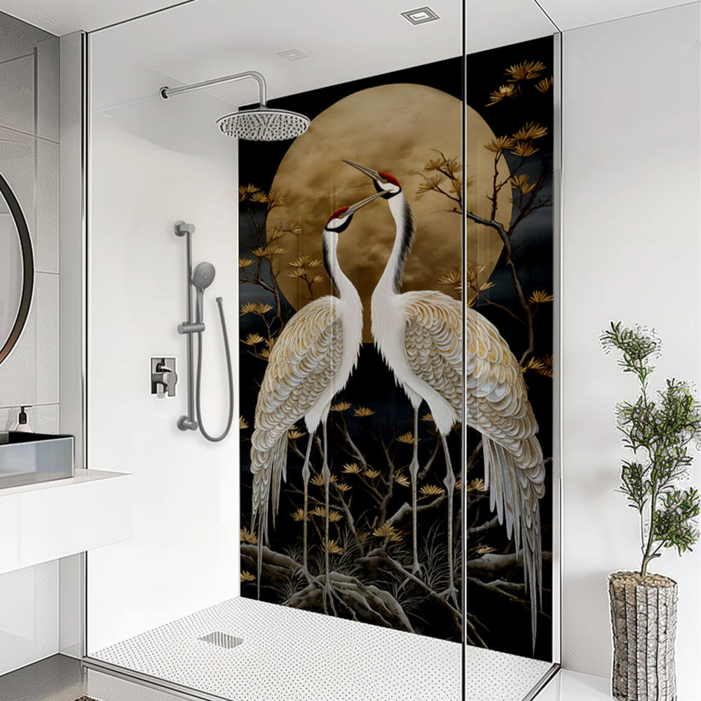 Splashbax Premium Artisan Oriental Midnight Acrylic Bathroom Wall Panel 2400 x 800mm Image 1