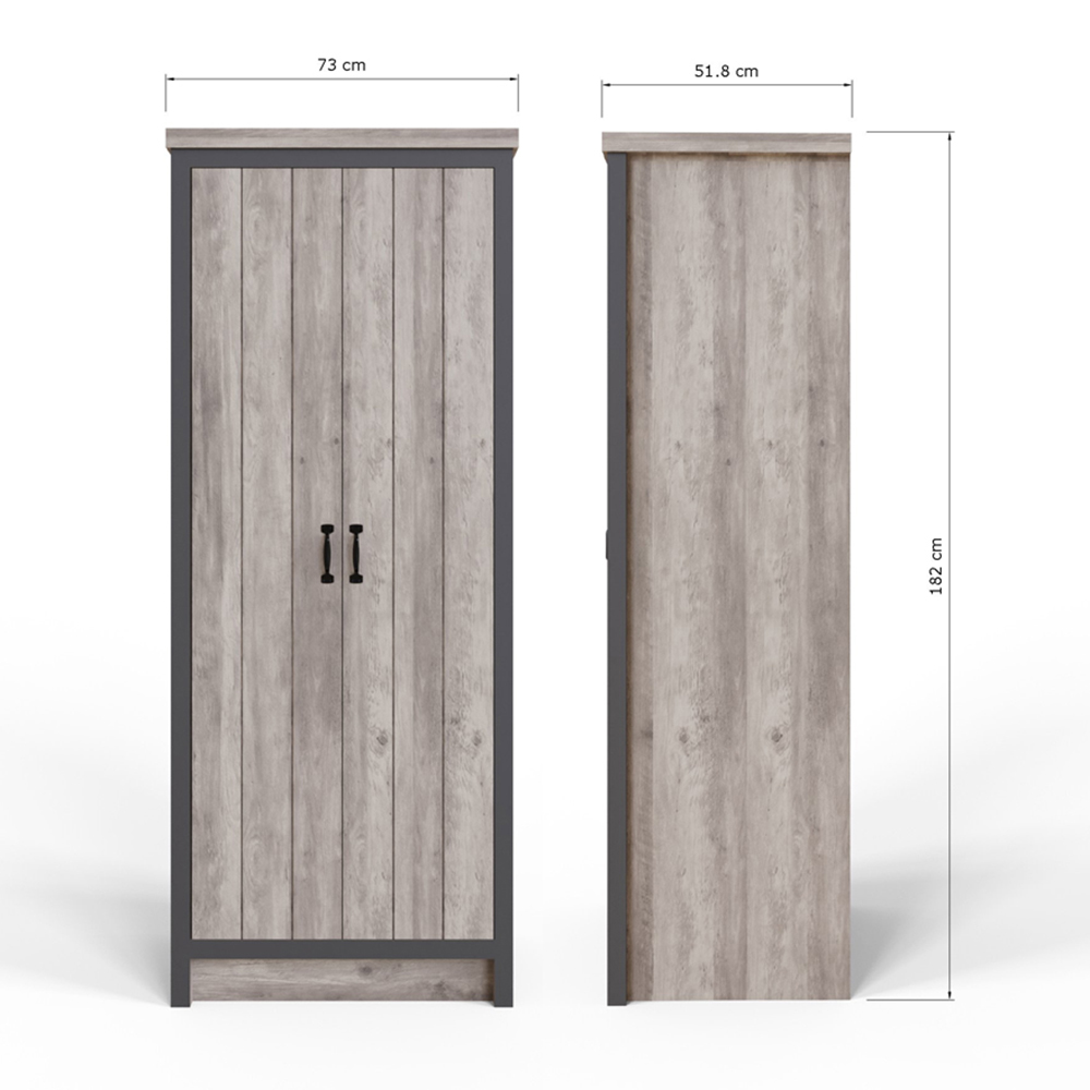 GFW Boston Grey 3 Piece Bedroom Furniture Set Image 7