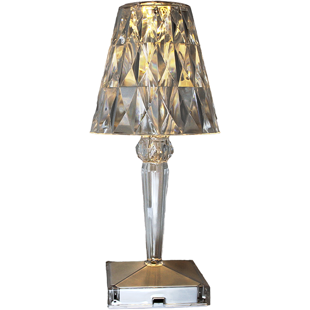 ExtraStar Acrylic Crystal Touch Control Dimmable Cordless LED Table Lamp Image 1