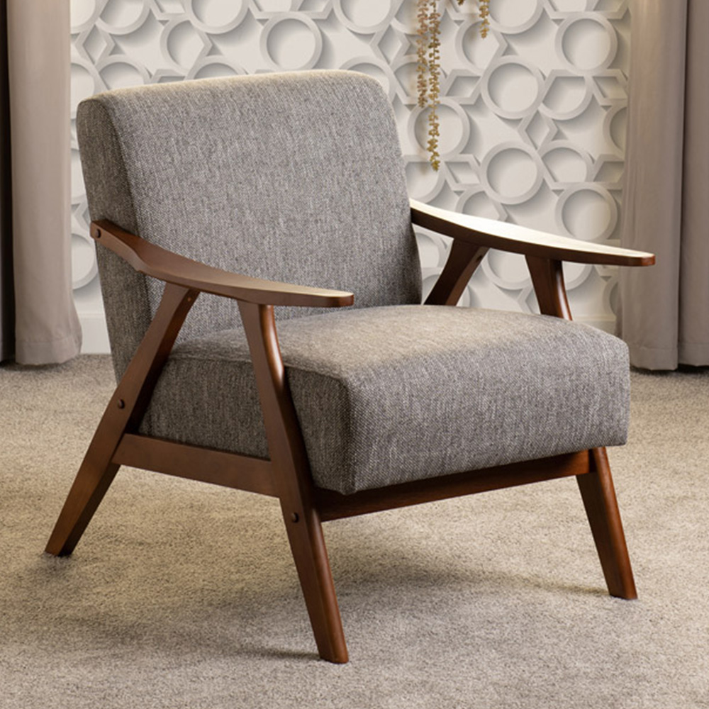 Seconique Kendra Grey Accent Chair Image 1