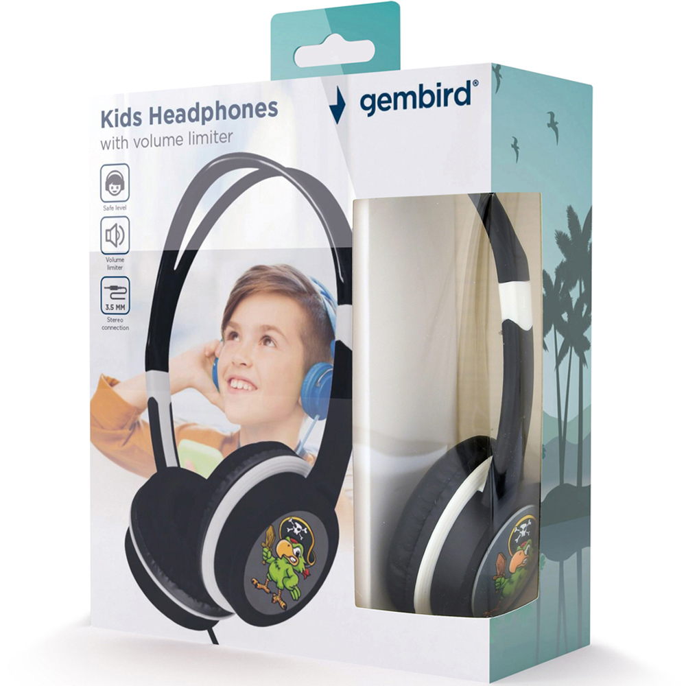 Gembird Black Kids Headphones with Volume Limiter Image 2