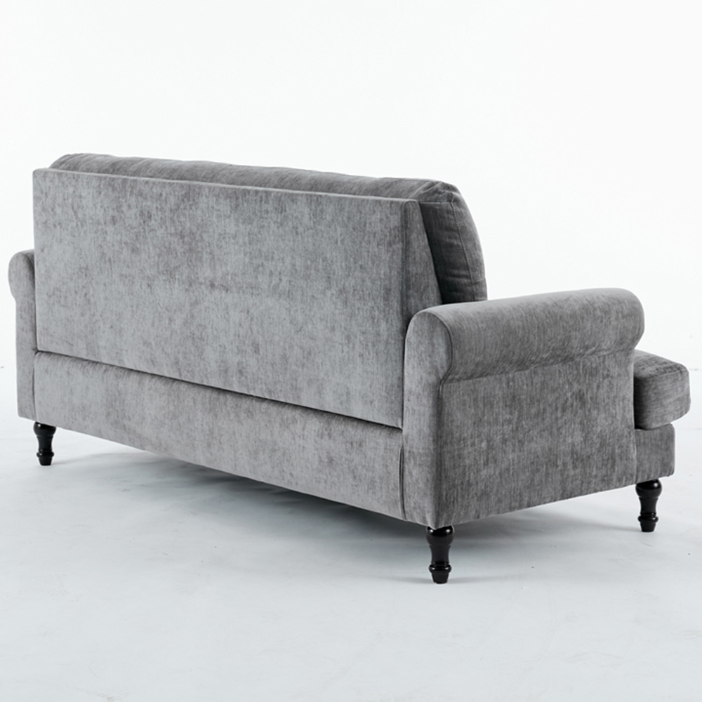 Furniture One 3 Seater Grey Mid Century Sofa Image 4