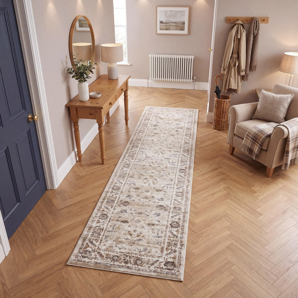 Arthouse Muse Traditional Floral Natural Runner 60 x 230cm Image 5