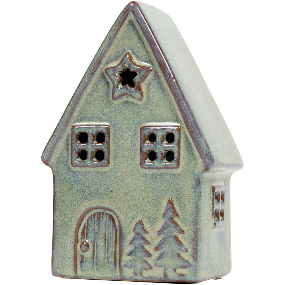 LED Glazed House Ornament - Green Image 3