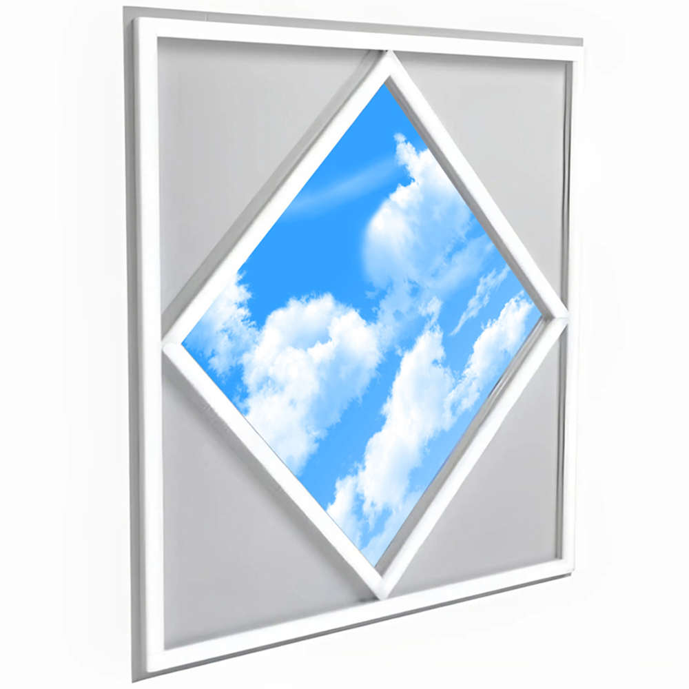 ENER-J 70W 6500K Cool White Diamond Sky and Cloud Ceiling LED Panel Light 600 x 600mm 6 Pack Image 3
