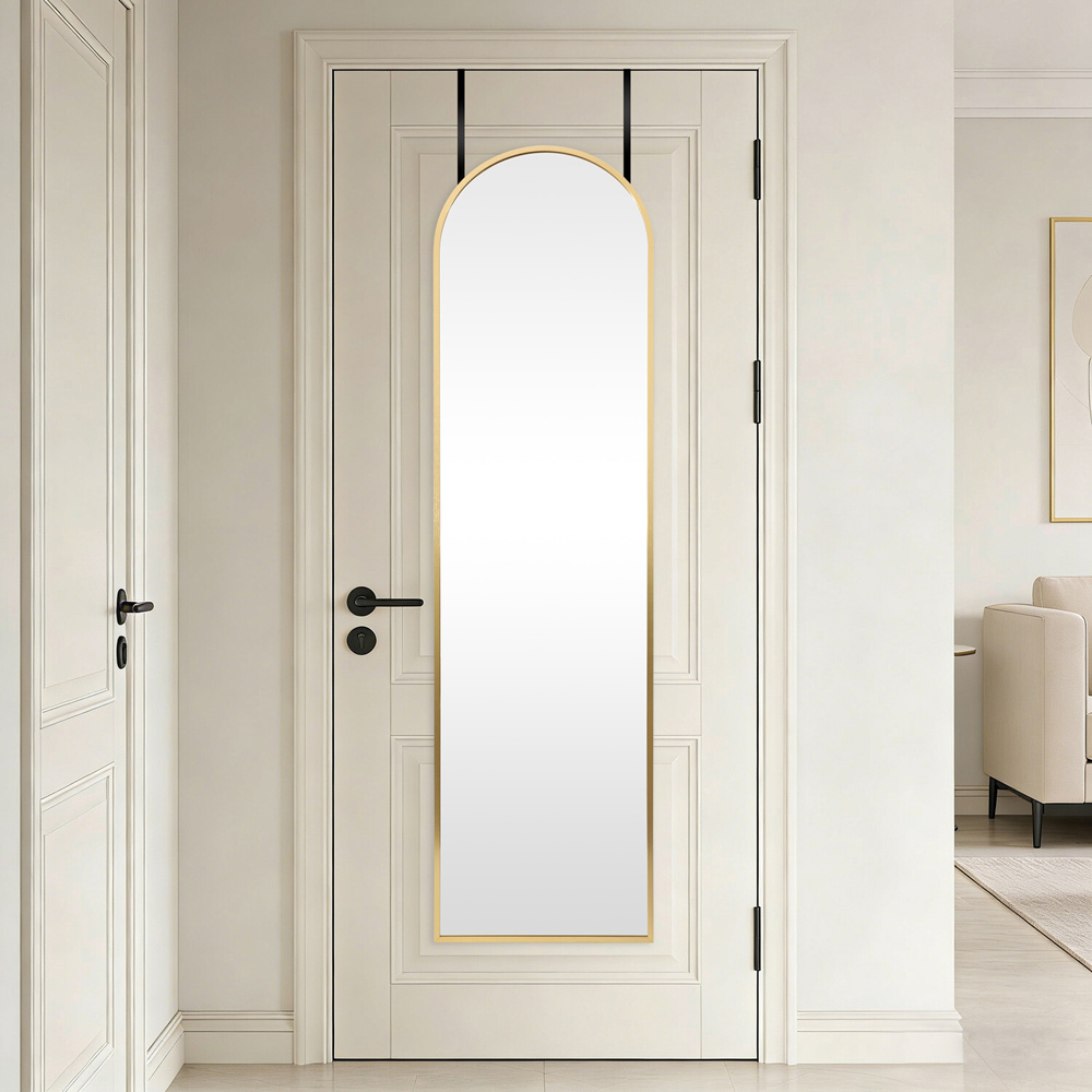 Arch Over the Door Mirror Gold Image 2