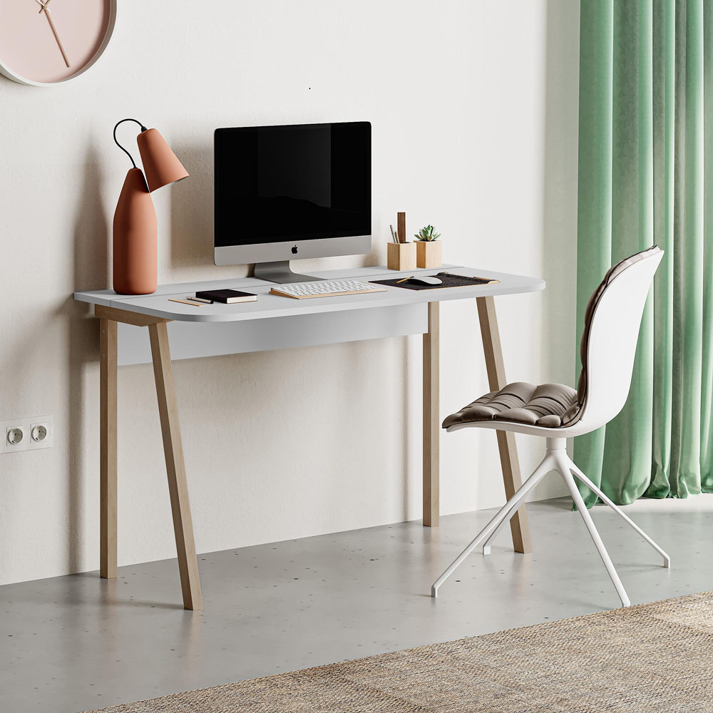 Decortie Luton Computer Desk White Image 5