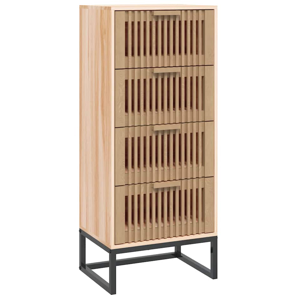 vidaXL 4 Drawer Brown Highboard Image 2