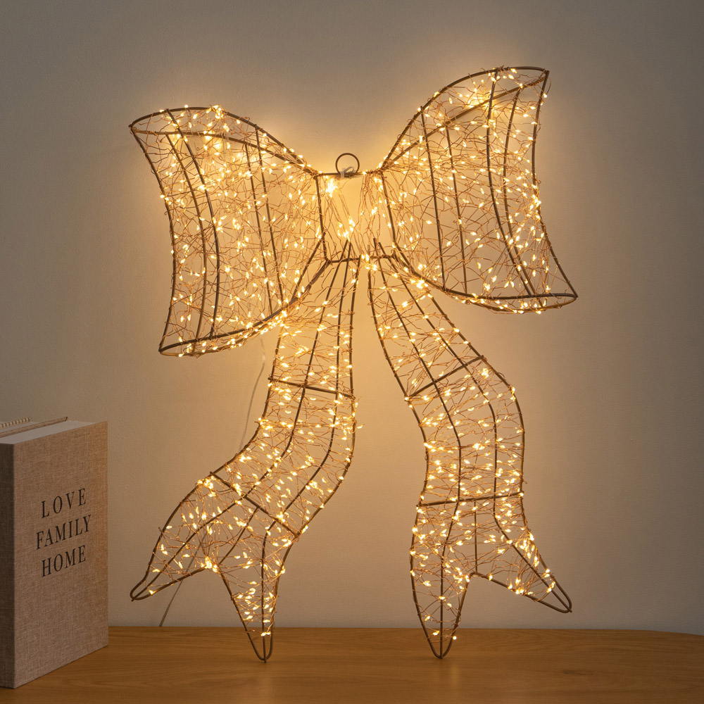 Samuel Alexander 960 Warm White LED Light-Up Christmas Galaxy Bow 58cm Image 5