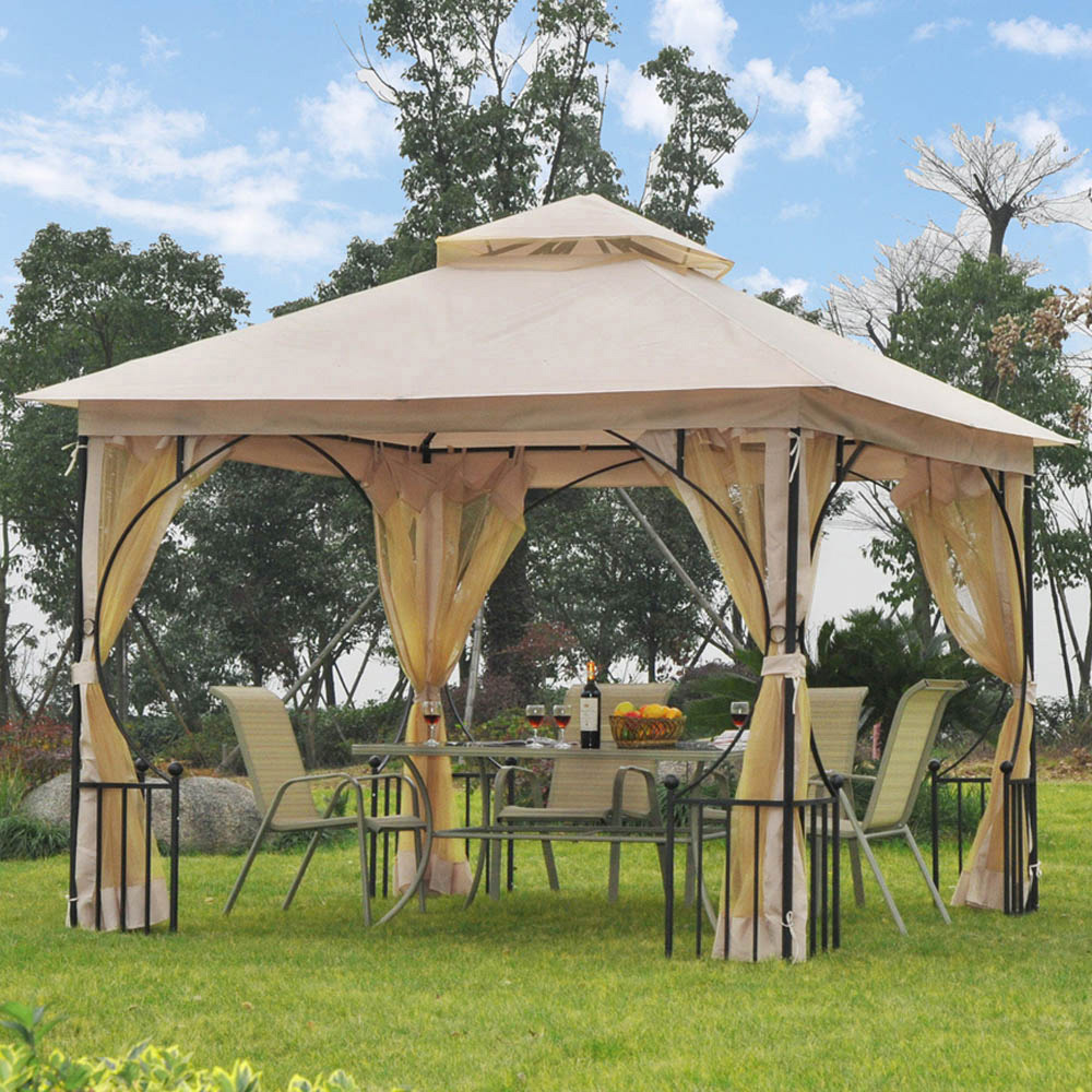 Outsunny 3 x 3m Sun Patio Pavilion Gazebo Image 1