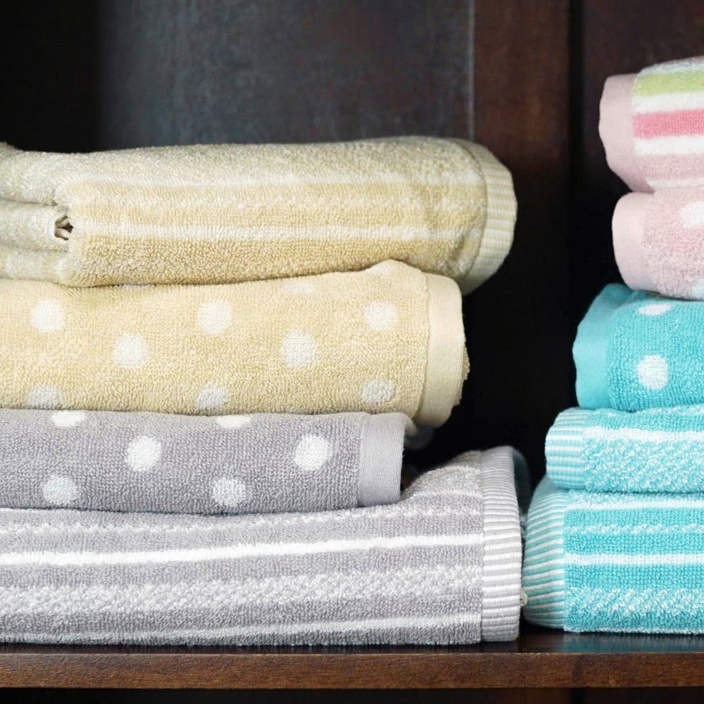 Allure Bath Fashions Cotton Grey Stripe Bath Towel Image 2