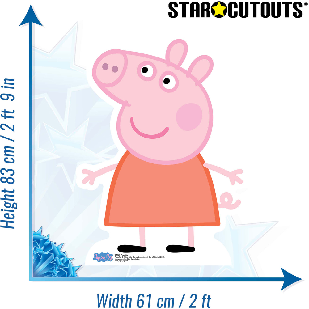 Star Cutouts Mini Peppa Pig Cardboard Cutout 2.9ft Image 6