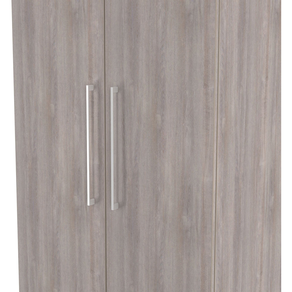 Crowndale Worcester 2 Door 2 Drawer Grey Oak Tall Wardrobe Ready Assembled Image 8
