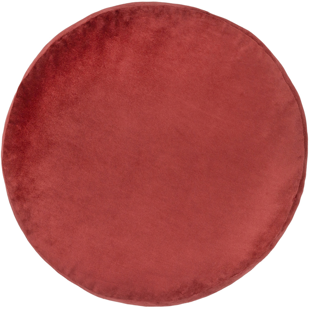 Furn Ethereal Sun Gold Dust and Rust Velvet Round Cushion Image 3
