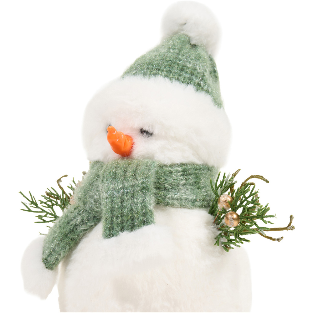 Festive Cosy Snowman Decoration White Image 4