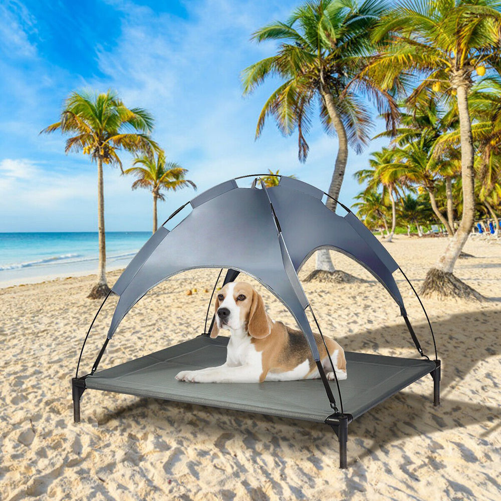 Costway Elevated Pet Bed with Removable Canopy Image 3