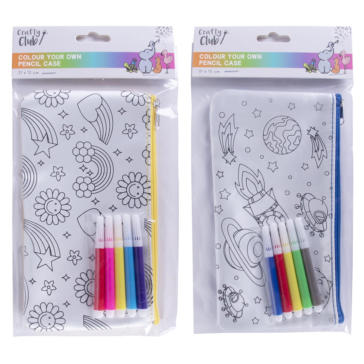Single Crafty Club Colour Your Own Pencil Case Kit in Assorted styles Image