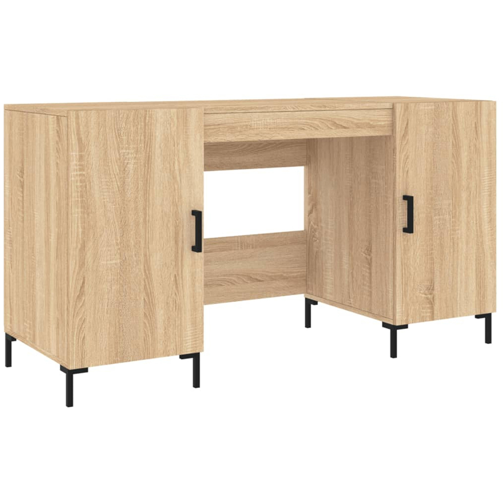 vidaXL 2 Door Computer Desk Sonoma Oak Image 2