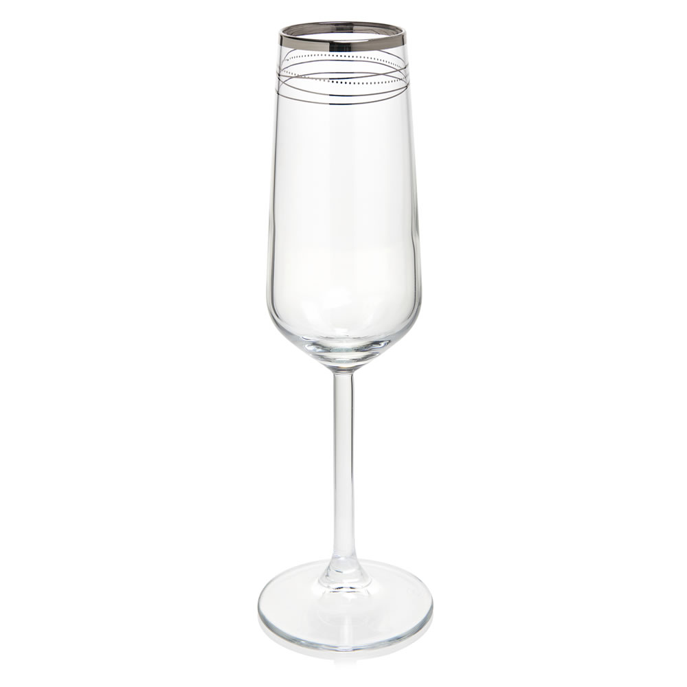 Wilko Radiance Silver Champagne Glass 20cl 4pk Image 2