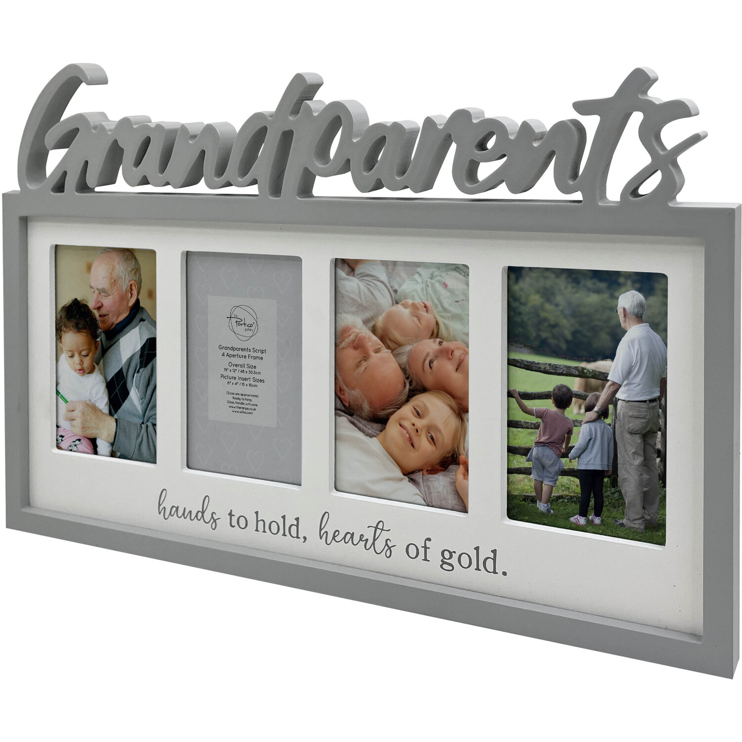Grandparents 4-Aperture Frame - Grey Image 2