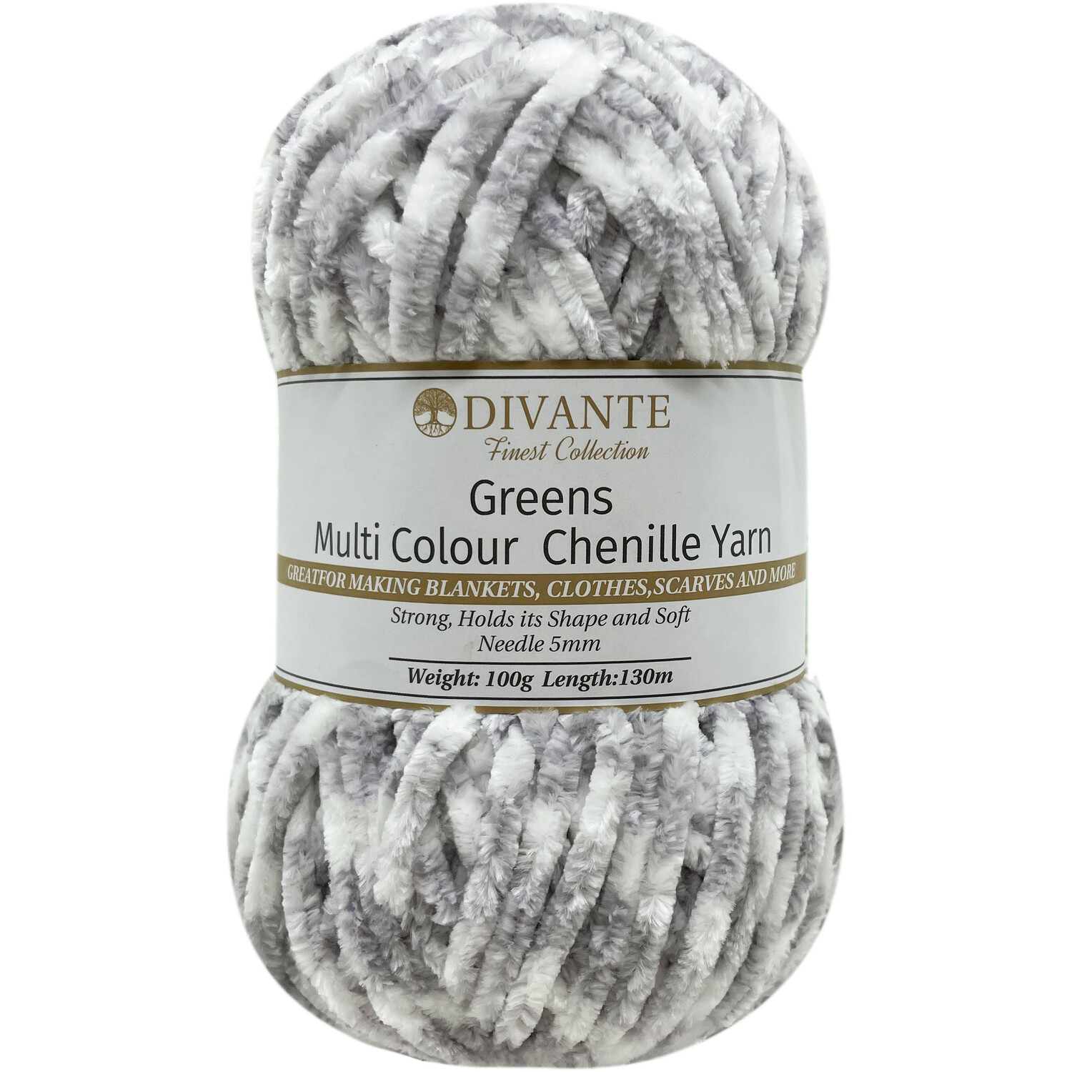 Greens Multi Chenille Yarn Image 2