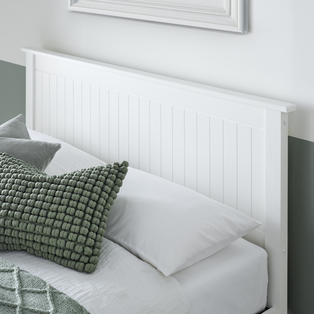 Dawson King Size White Wooden Ottoman Storage Bed Image 3
