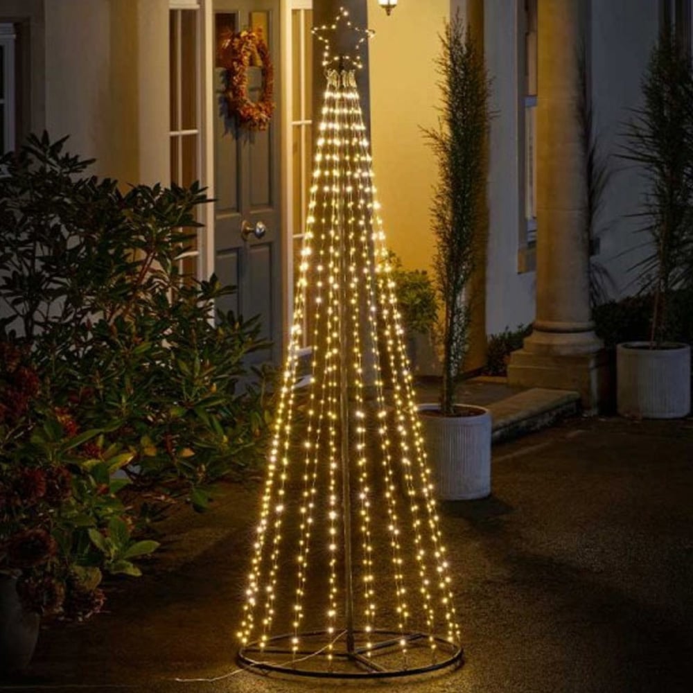 Samuel Alexander Warm and Cool White Light Up Christmas Twinkle Maypole Tree 5.9ft Image 1