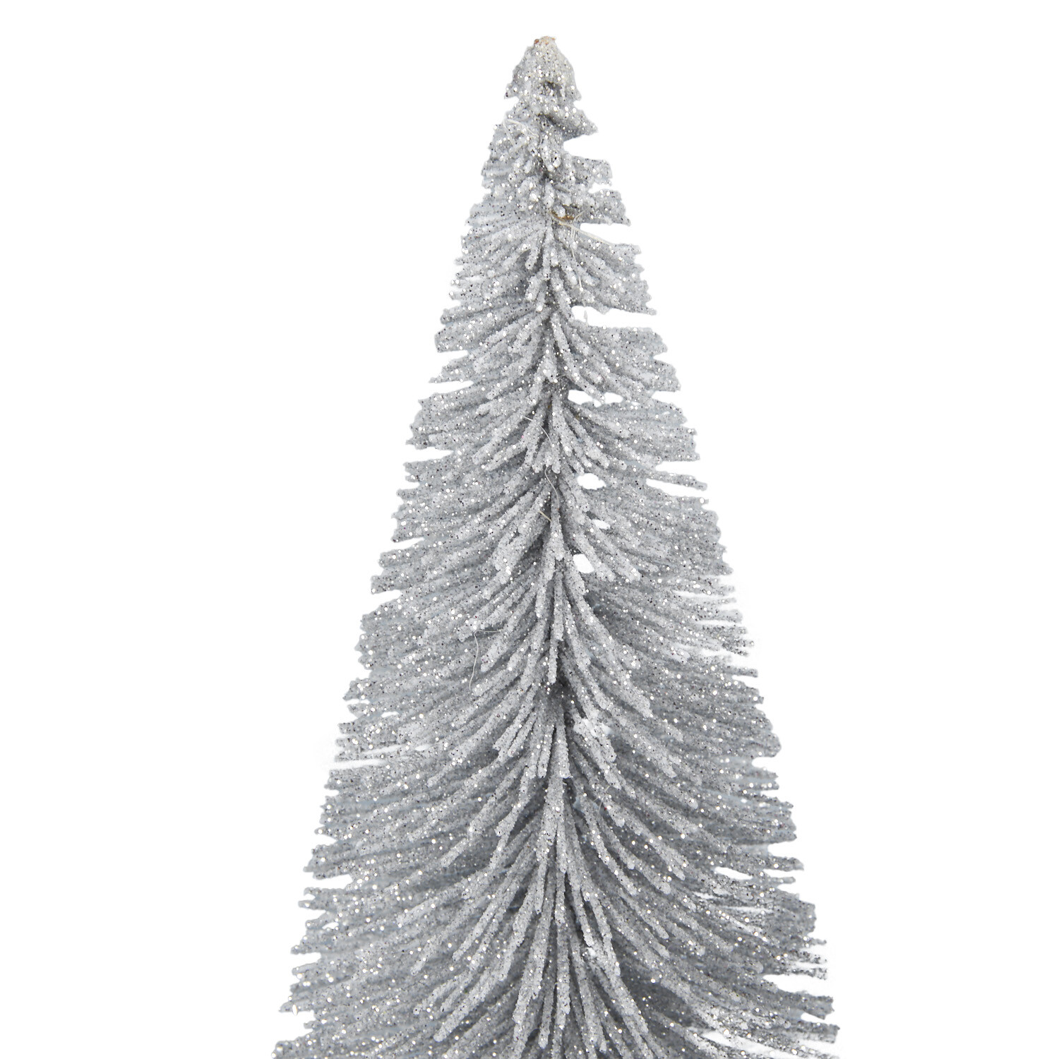 Silver and White LED Ceramic House and Tree Set - Silver and White Image 3