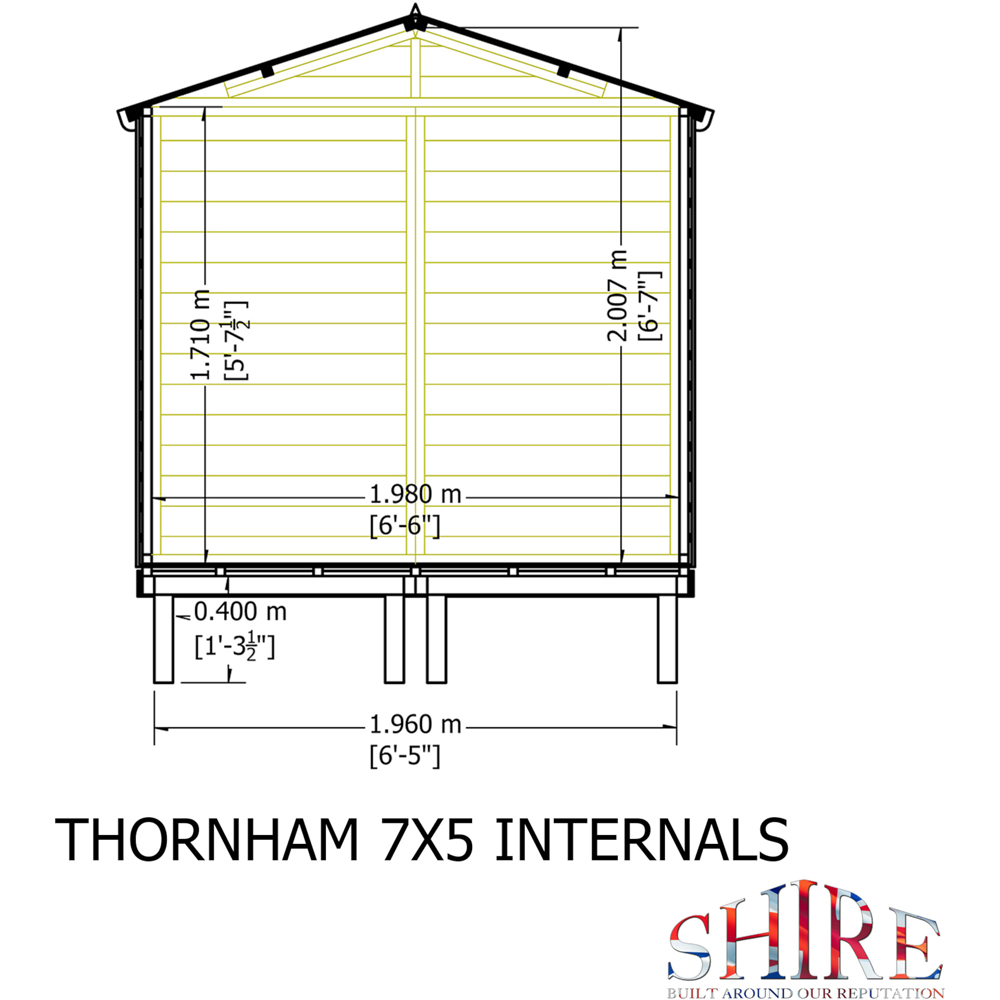 Shire Thornham 7 x 7ft Double Door Summerhouse Image 8
