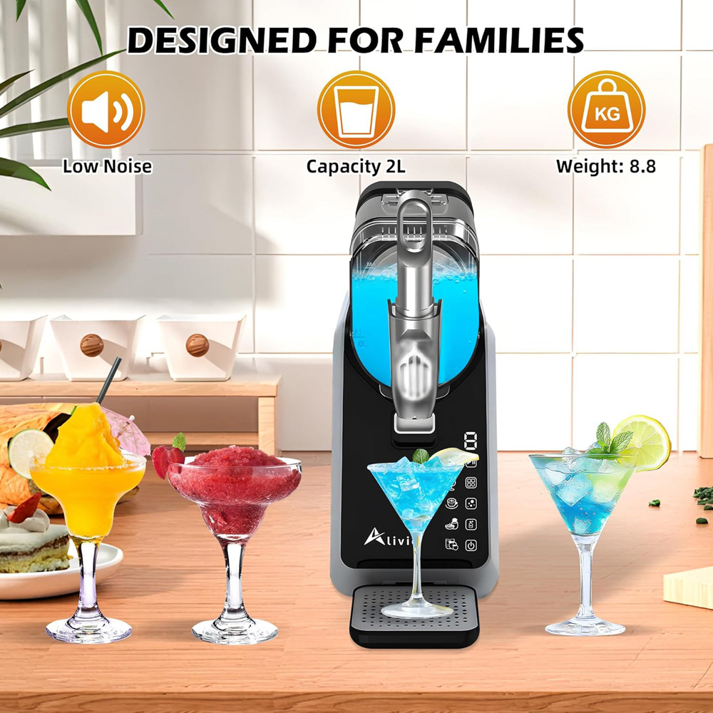 Alivio Black Multi-Purpose 2L Frozen Drink and Slushy Maker Machine Image 8