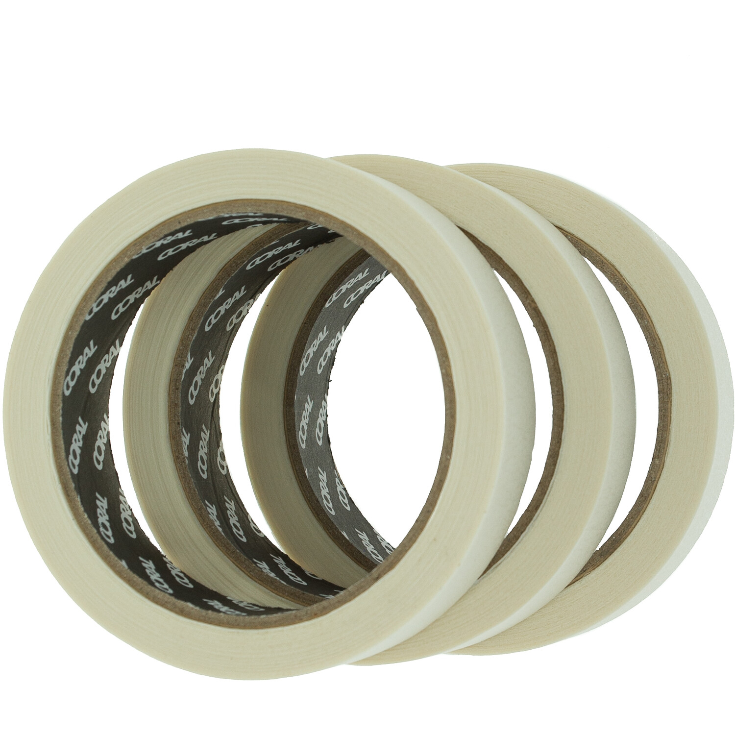 Pack of 3 Coral Essentials Masking Tape 24mm Image 1