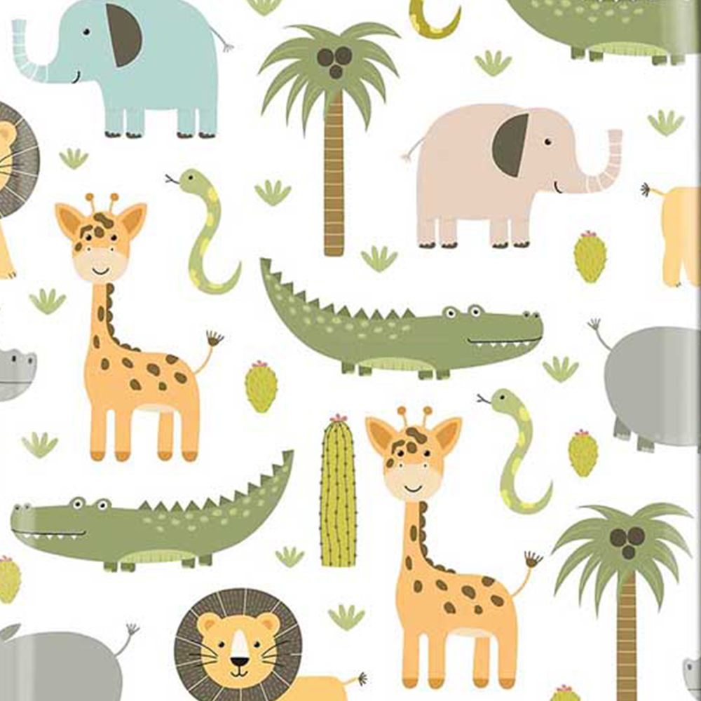 Warren Reed Designer Cabin Cute Safari Animals Suitcase Image 3