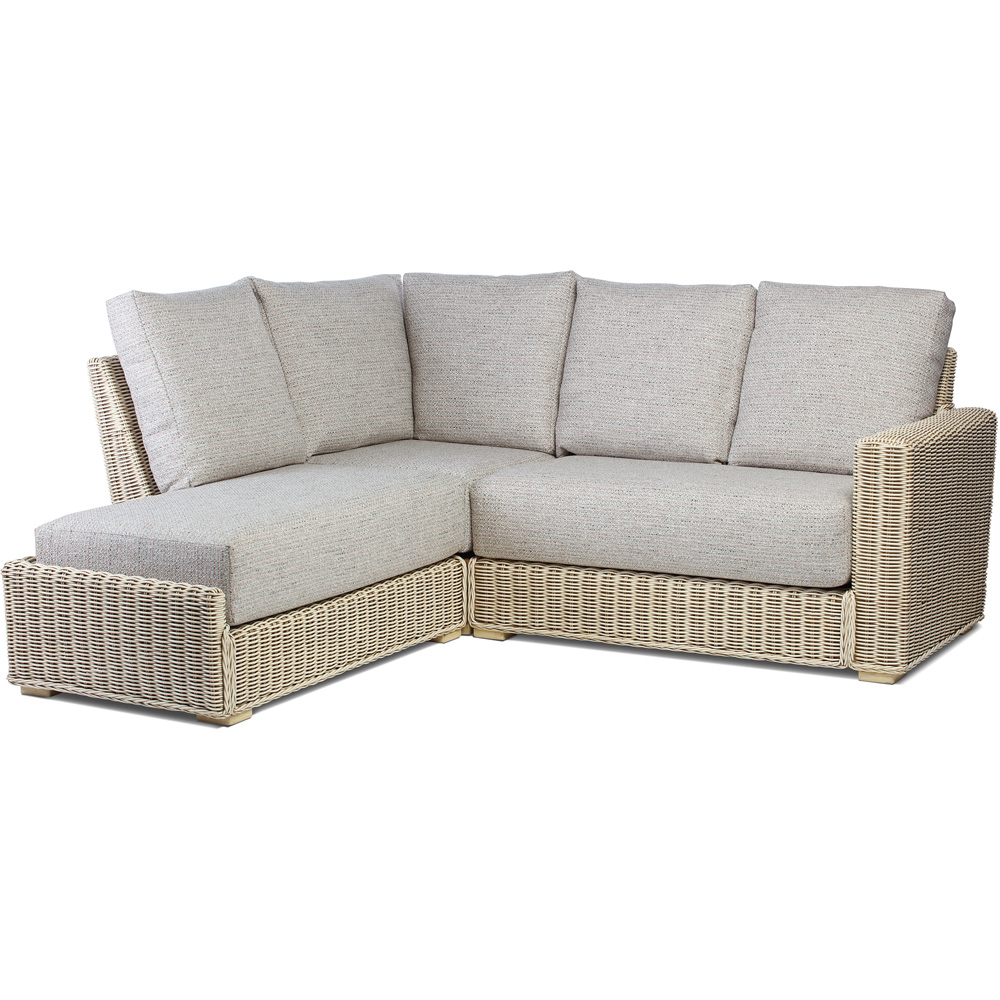 Desser Burford Blush Tweed Natural Rattan Right Hand Corner Sofa Image 2