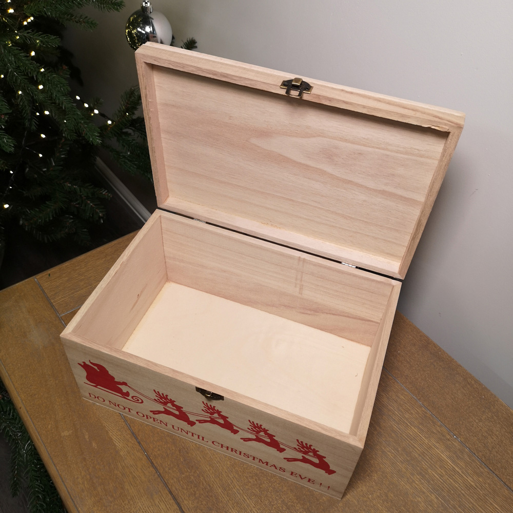Samuel Alexander Wooden Christmas Eve Gift Box with Personalisable Name Plate 30cm Image 5