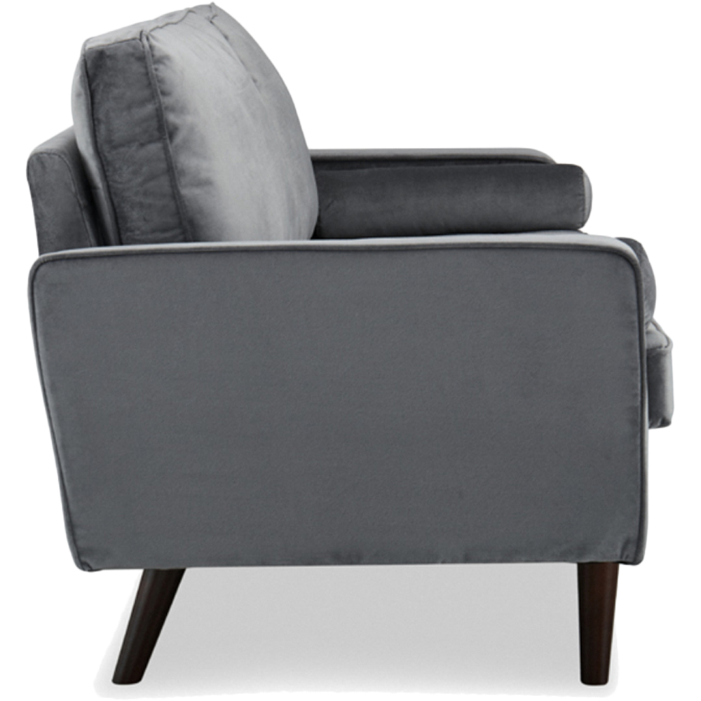 Home Detail Scott 3 Seater Grey Velvet Sofa Image 4