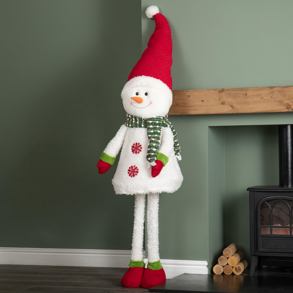Samuel Alexander Extendable Plush Snowman with Telescopic Legs Christmas Decoration 180cm Image 2