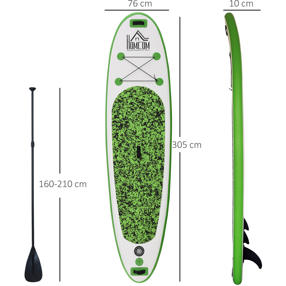 HOMCOM Non-Slip Panel Inflatable Paddle Board with Air Pump10ft Image 7