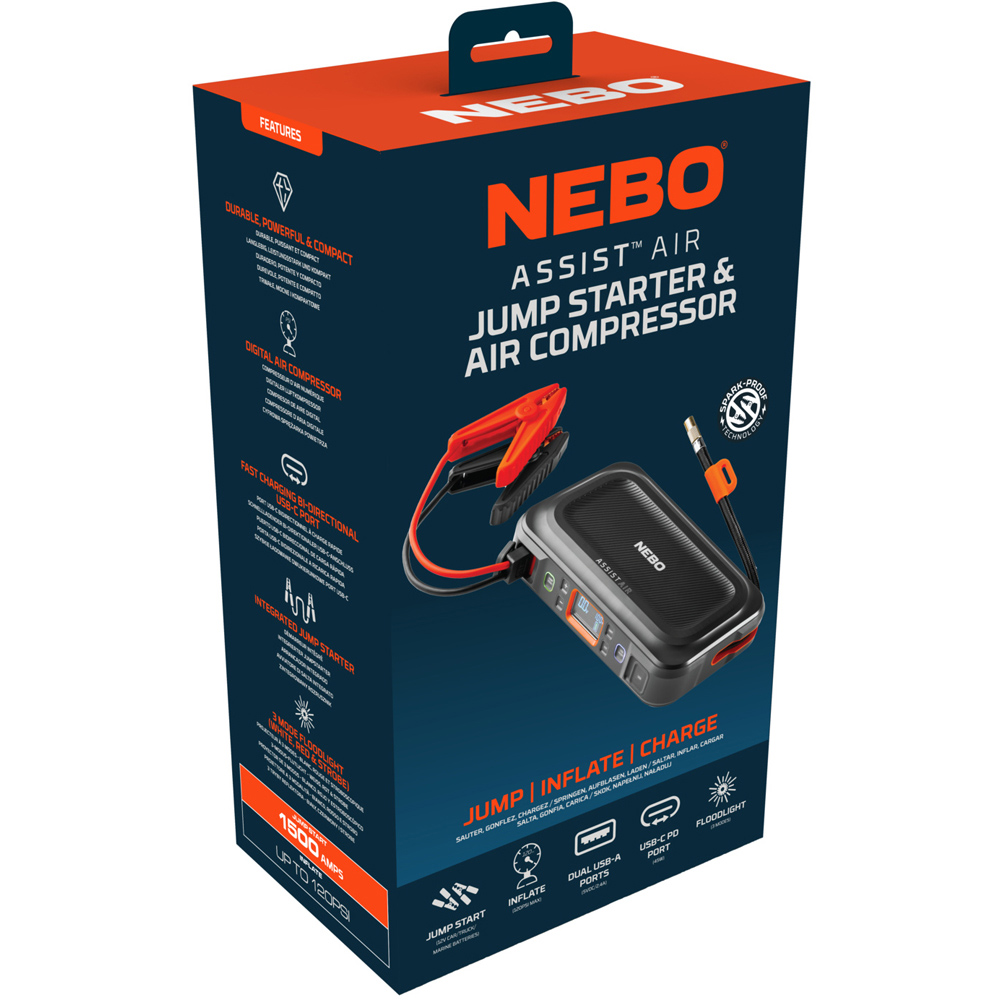 Nebo Assist Air 4-in-1 1500Amp Car Jump Starter Kit with 120 Digital Air Compressor Image 3