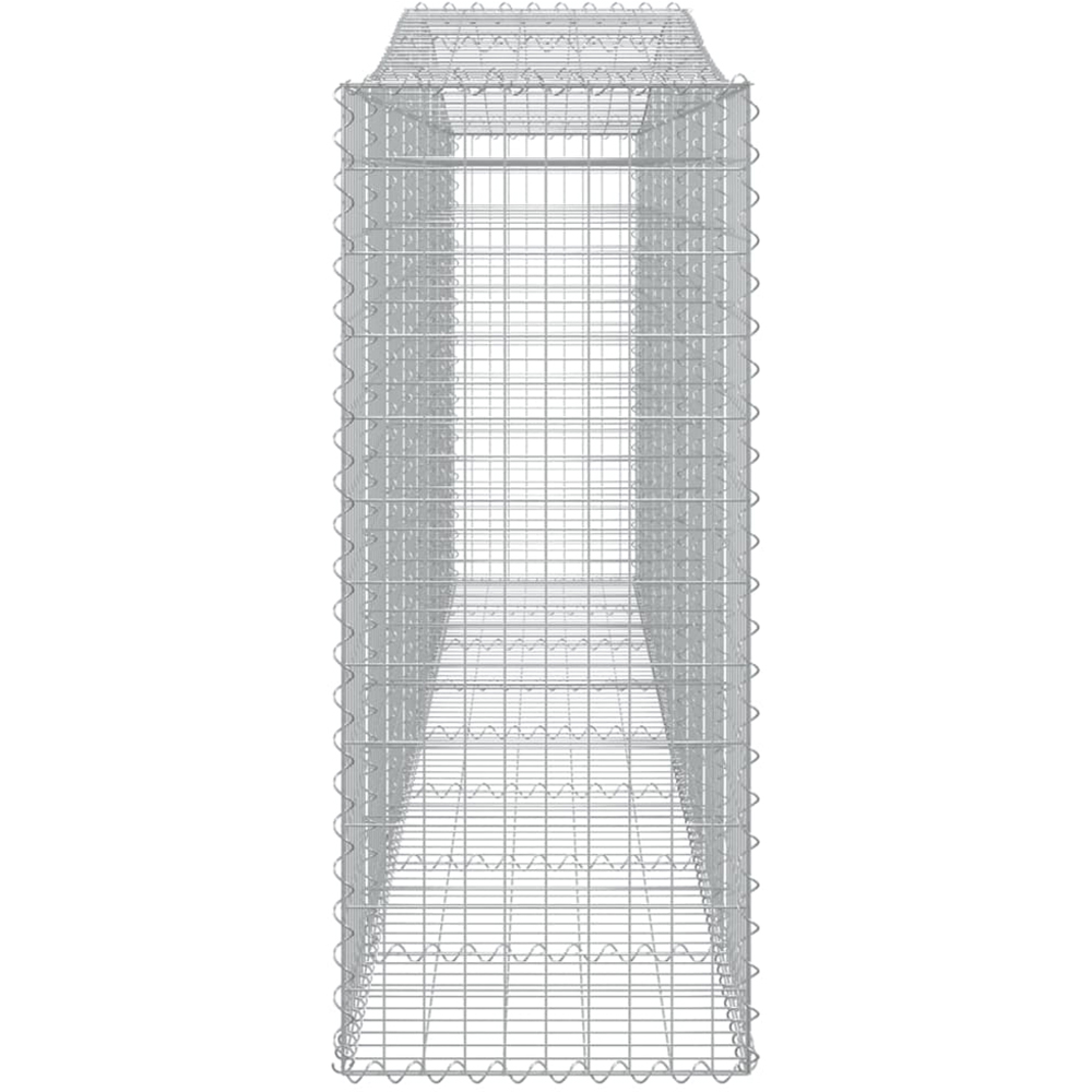 vidaXL Silver Galvanised Iron Arched Gabion Basket 400 x 50 x 120/140cm 15 Pack Image 3