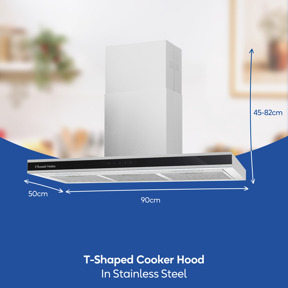 Russell Hobbs RHGCH903SS Stainless Steel T-Shaped 90cm Chimney Cooker Hood Image 9